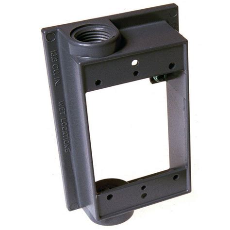 2 gang weatherproof electrical pvc outlet box extension ring gray|BELL 5407.